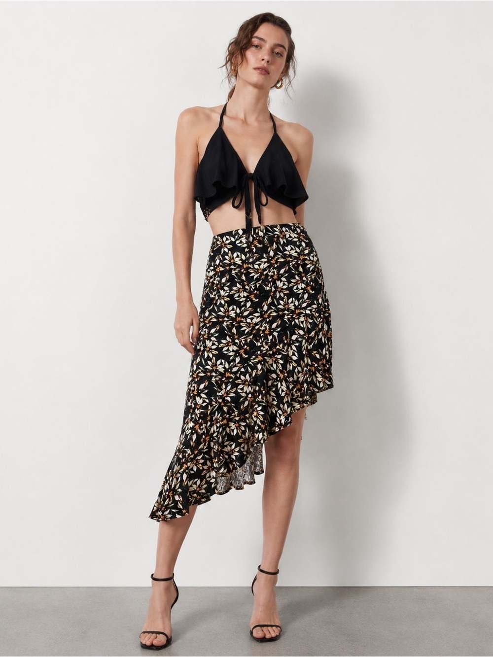 Guess Women's Romily Asymmetrical Floral Skirt Size XS